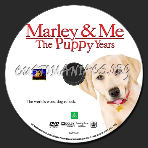 Marley & Me The Puppy Years dvd label - DVD Covers & Labels by ...