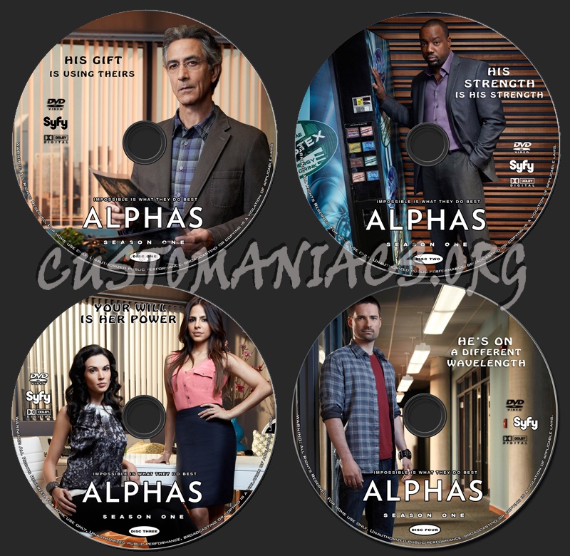 Alphas - Season 1 dvd label