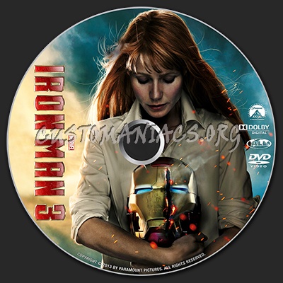 Iron Man 3 dvd label