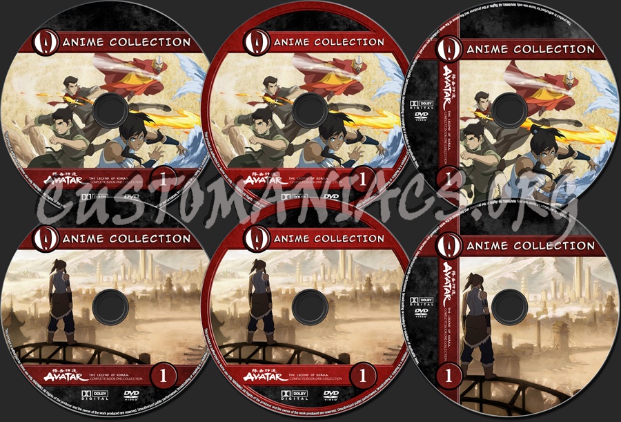 Anime Collection Legend Of Korra Complete Book One Collection dvd label