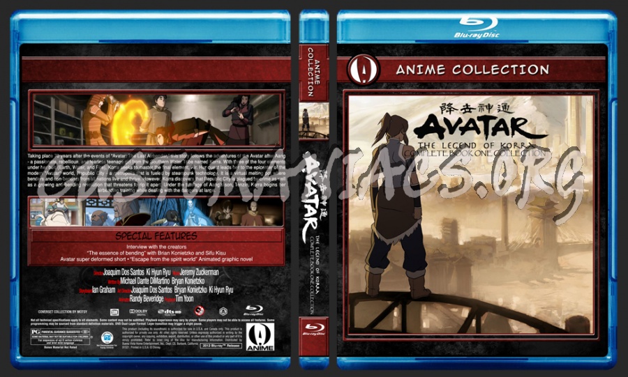 Anime Collection Avatar Legend Of Korra Complete Book one Collection blu-ray cover