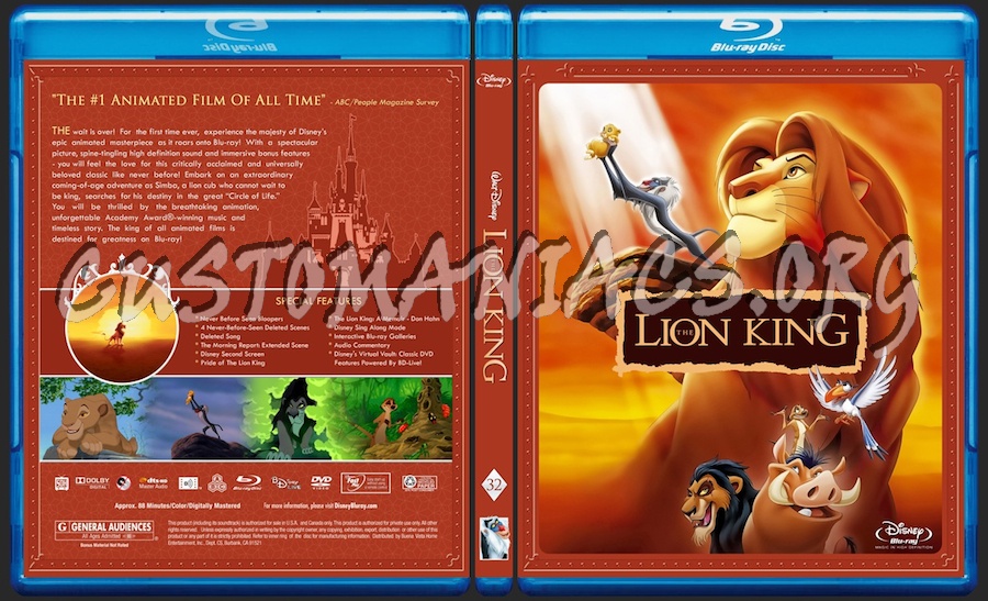 The Lion King blu-ray cover - DVD Covers & Labels by Customaniacs, id ...