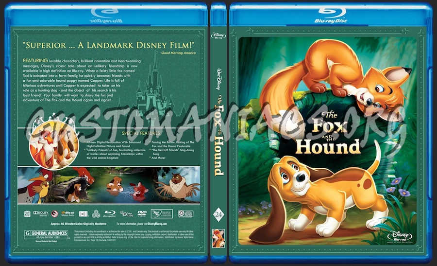 The Fox and the Hound blu-ray cover