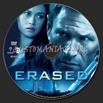 Erased (2013) dvd label