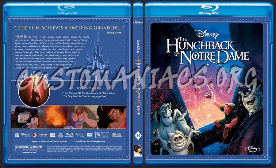 The Hunchback of Notre Dame blu-ray cover