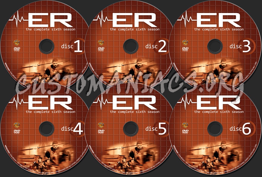 ER: Season 6 dvd label - DVD Covers & Labels by Customaniacs, id ...