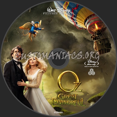 Oz: The Great And Powerful blu-ray label