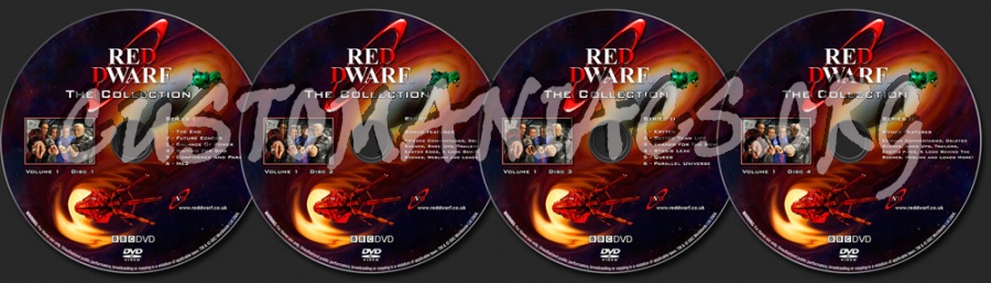 Red Dwarf The Collection Vol 1 (Series 1 and 2) dvd label