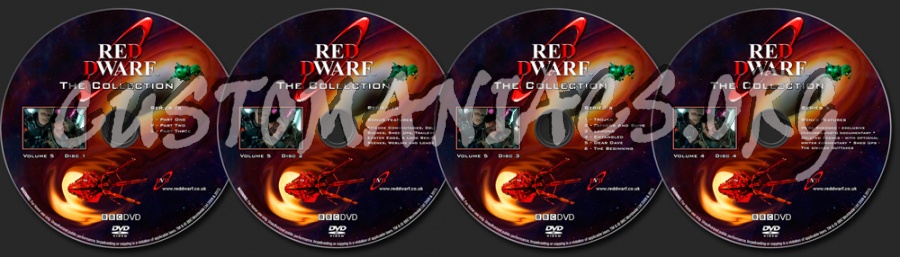 Red Dwarf The Collection Vol 5  (Series 9 and 10) dvd label