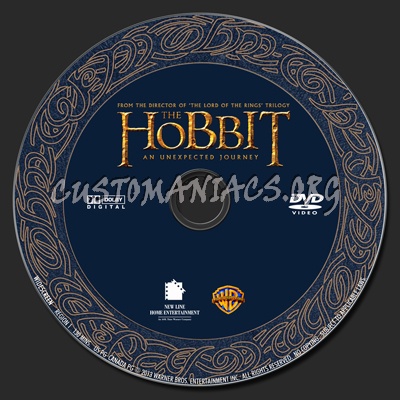 The Hobbit : A Unexpected Journey dvd label