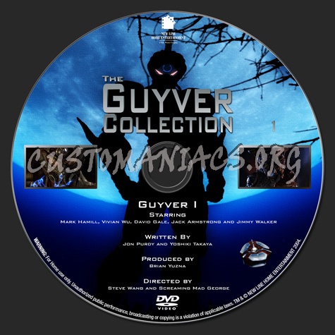 Vol 1 - The Guyver 1 1991 dvd label