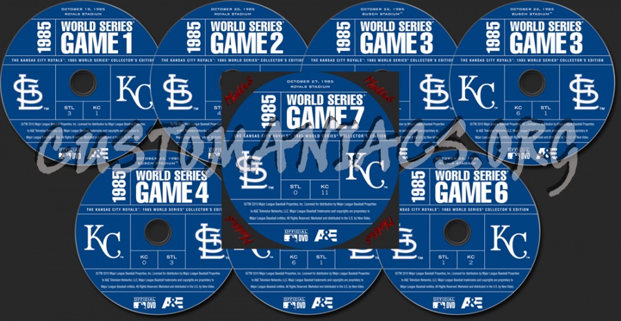 1985 World Series Collector's Kansas City Royals Edition dvd label
