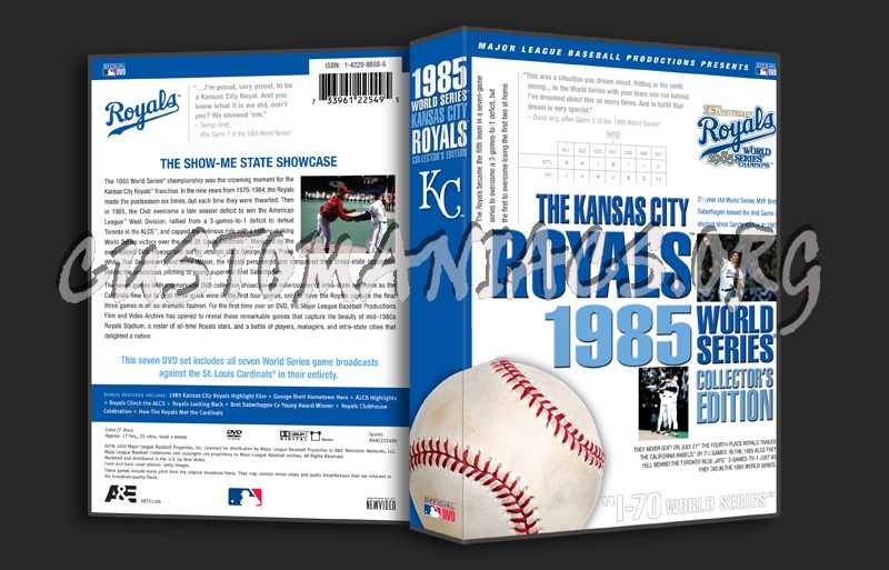 1985 World Series Collector's Kansas City Royals Edition dvd cover