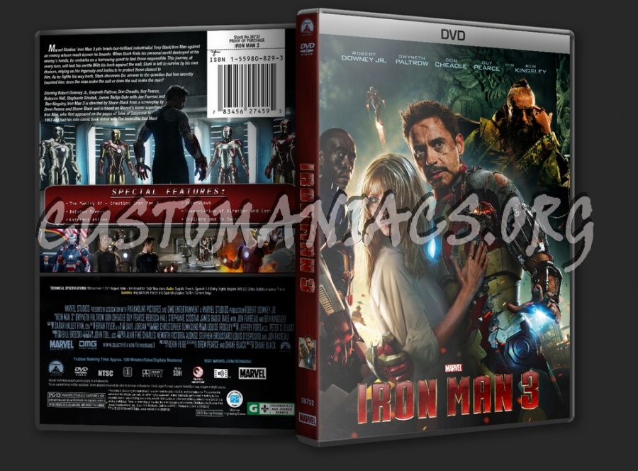 Iron Man 3 dvd cover