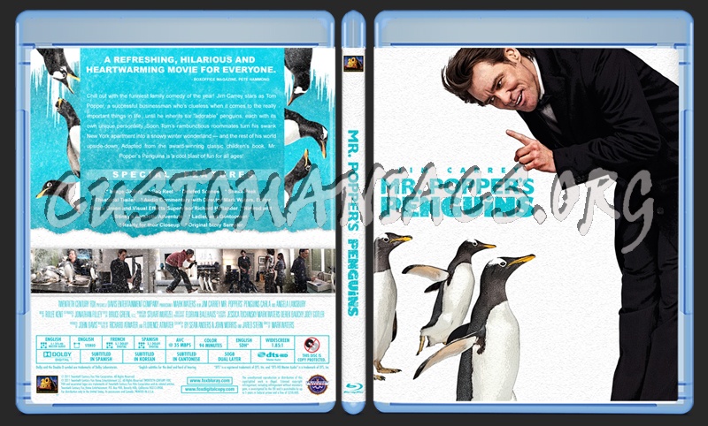 Mr Popper's Penguins blu-ray cover