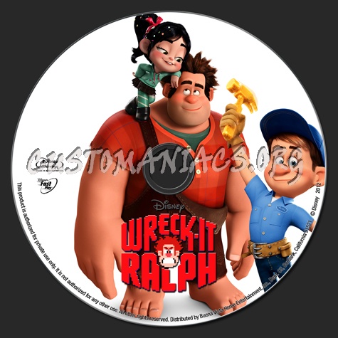 Wreck It Ralph blu-ray label