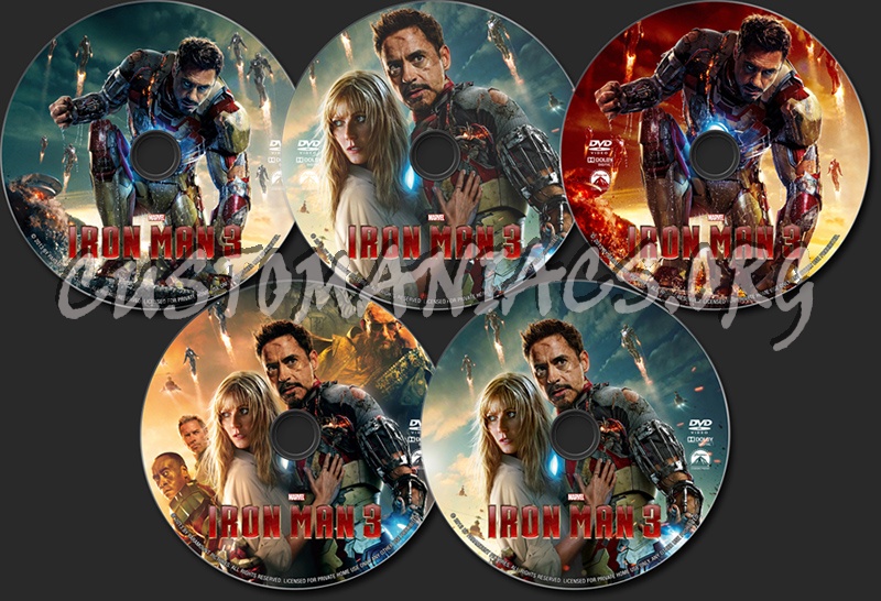 Iron Man 3 dvd label