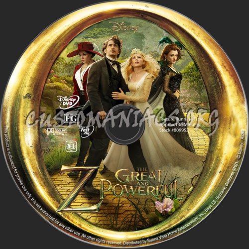 Oz the Great and Powerful dvd label