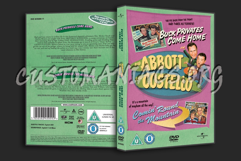 Abbott & Costello:  Buck Privates Come Home / Comin' Round the Mountain dvd cover