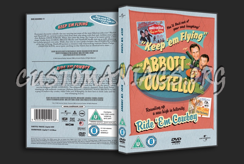 Abbott & Costello: Keep 'em Flying / Ride 'em Cowboy dvd cover