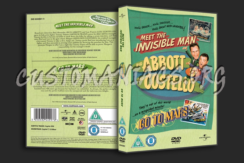 Abbott & Costello: Meet the Invisible Man / Go To Mars dvd cover