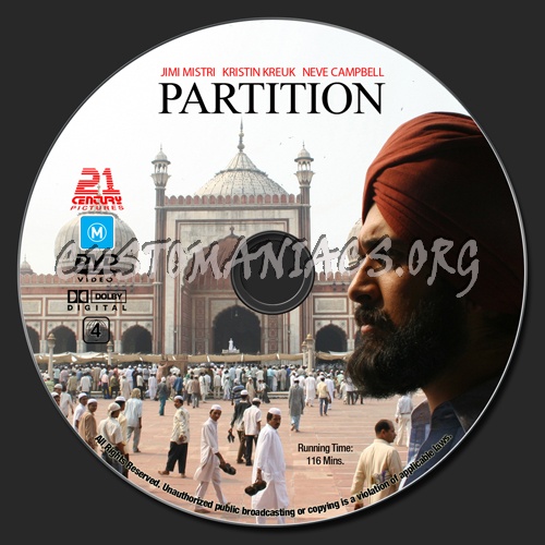 Partition dvd label