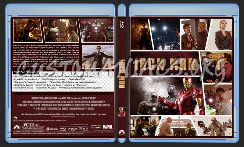 Iron Man blu-ray cover