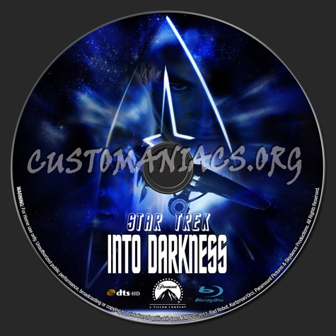 Star Trek Into Darkness blu-ray label