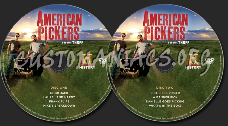 American Pickers Volume 3 dvd label