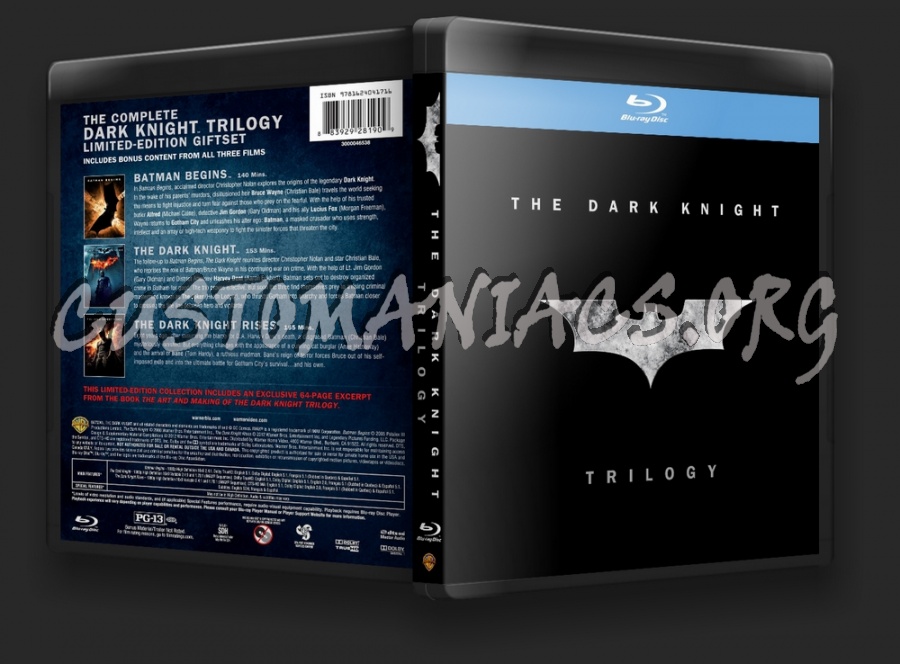 The Dark Knight Trilogy blu-ray cover