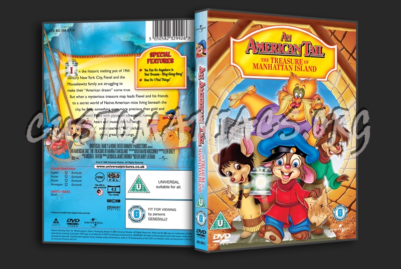 An American Tail The Treasure of Manhattan Island dvd cover