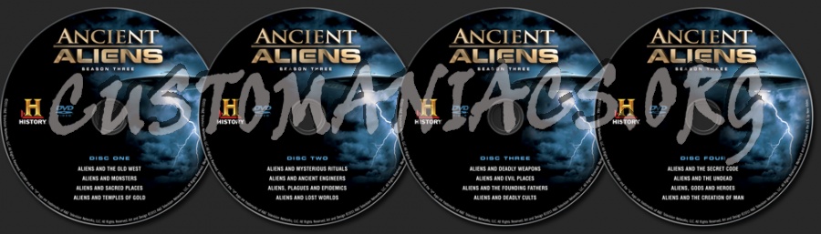 Ancient Aliens Season 3 dvd label