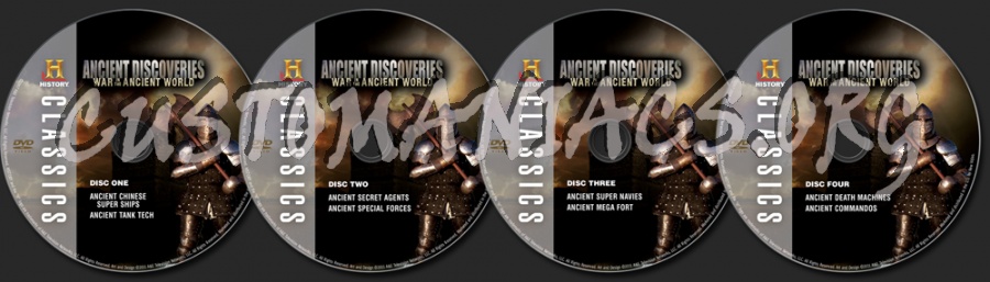 Ancient Discoveries: War in the Ancient World dvd label