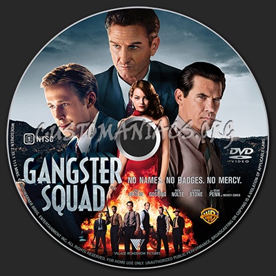 Gangster Squad dvd label