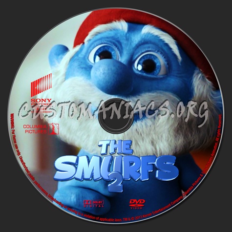 The Smurfs 2 dvd label