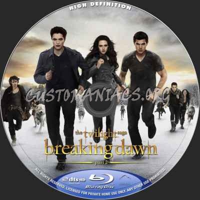 The Twilight Saga: Breaking Dawn Part 2 blu-ray label