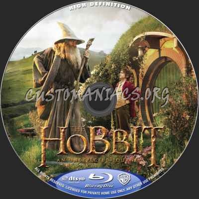 The Hobbit - An Unexpected Journey (2D+3D) blu-ray label