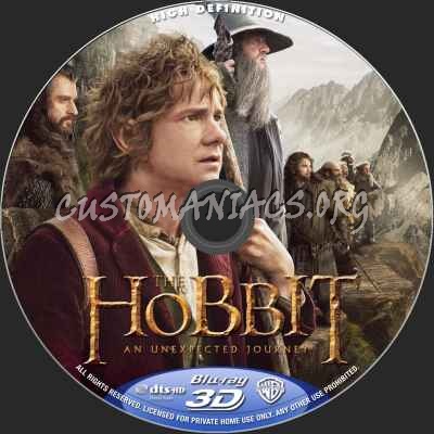 The Hobbit - An Unexpected Journey (2D+3D) blu-ray label