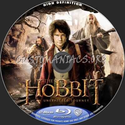 The Hobbit - An Unexpected Journey (2D+3D) blu-ray label