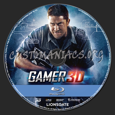 Gamer 3D blu-ray label