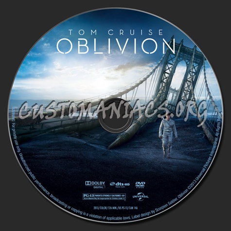 Oblivion dvd label