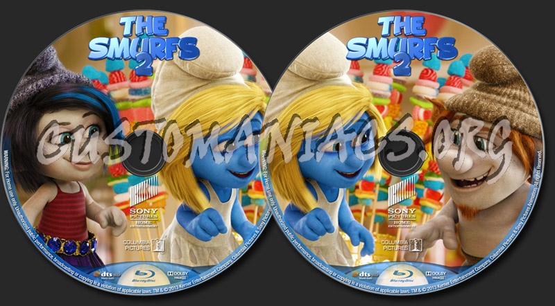 The Smurfs 2 blu-ray label