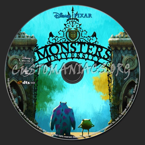 Monsters University (2013) blu-ray label