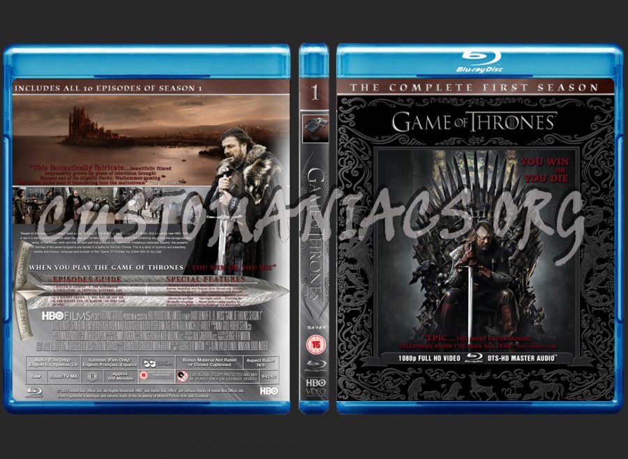 Game of Thrones Season 1 blu-ray cover