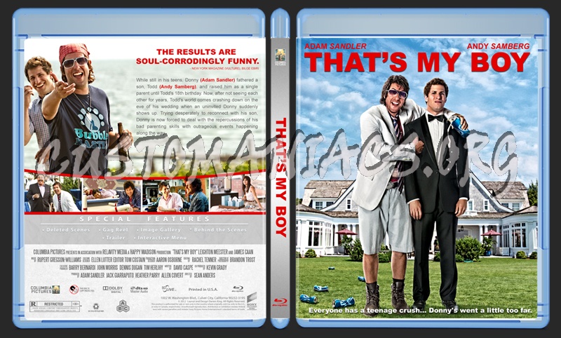 That's My Boy blu-ray cover