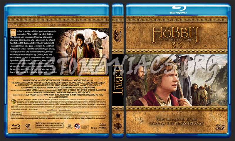 the hobbit an unexpected journey blu ray cover