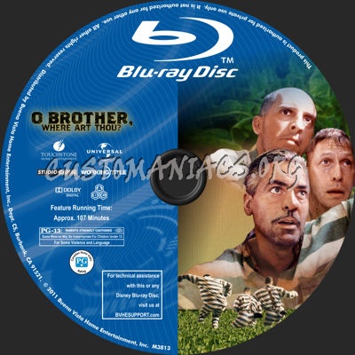 O Brother Where Art Thou blu-ray label