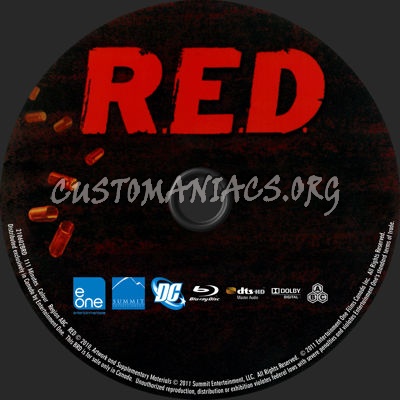 Red blu-ray label