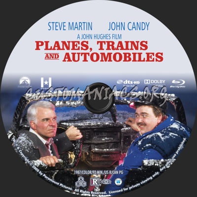 Planes, Trains and Automobiles blu-ray label