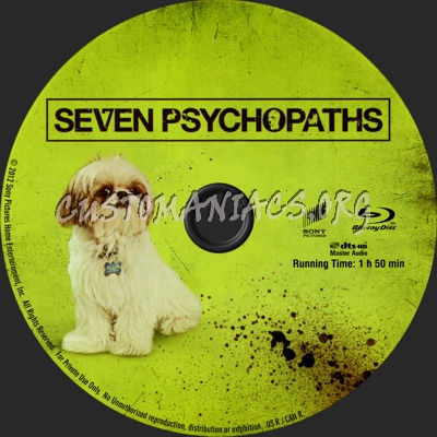 Seven Psychopaths blu-ray label